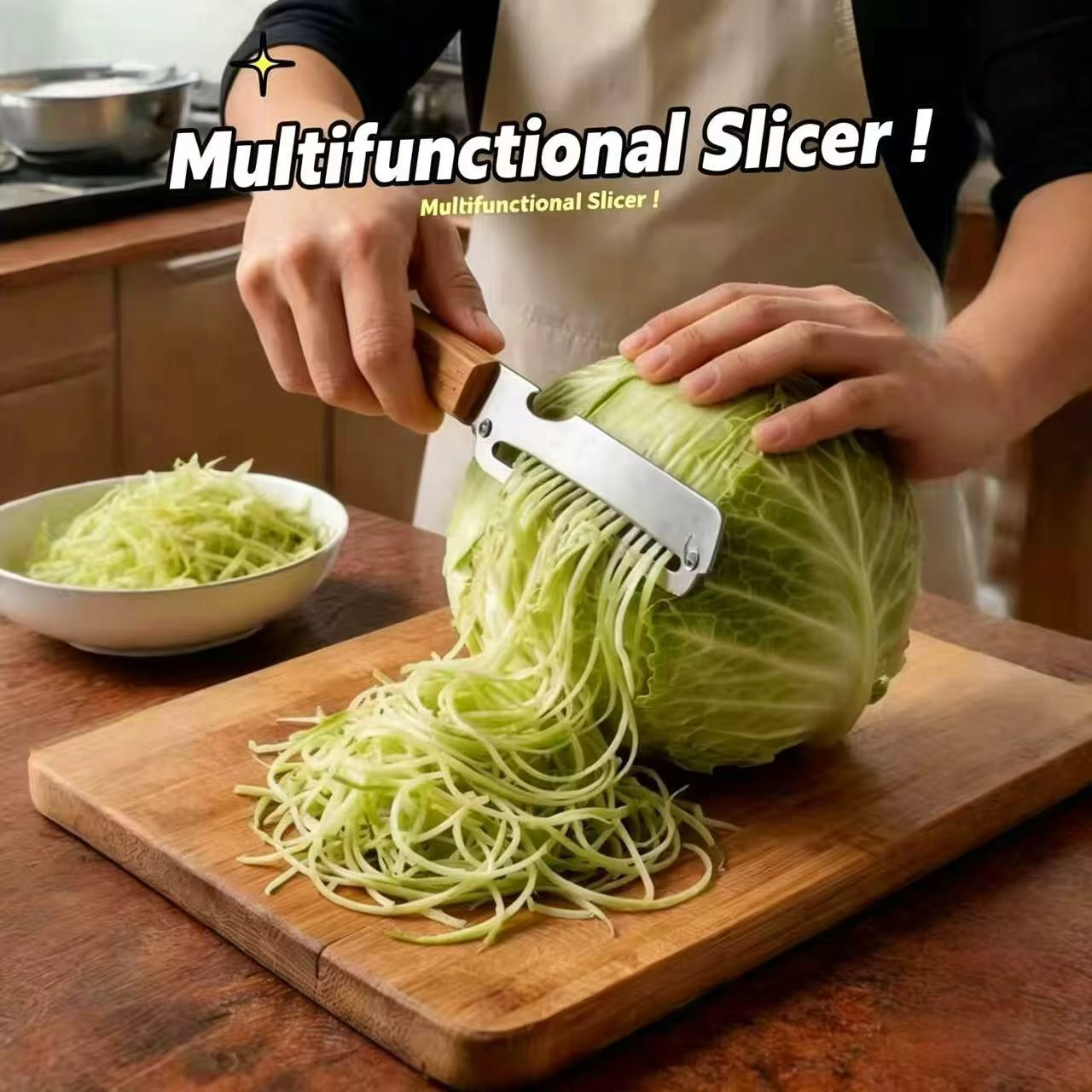 Kitchen Jobs - 3-in-1 Vegetable Peeler with Wooden Handle