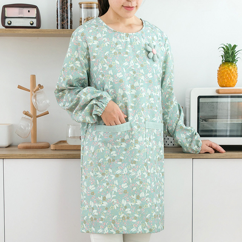 Kitchen Jobs - Women's Cotton Long Sleeved Apron Waterproof