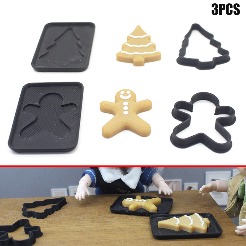 Kitchen Baking Area - 3PCS Miniature Human Gingerbread Man Christmas