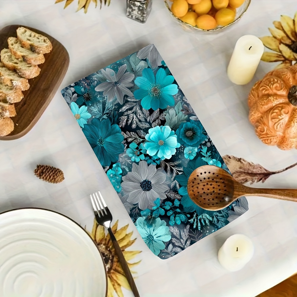 2Pcs, Blue Floral Kitchen Towe - đánh giá và giá Kitchen Baking Cloth