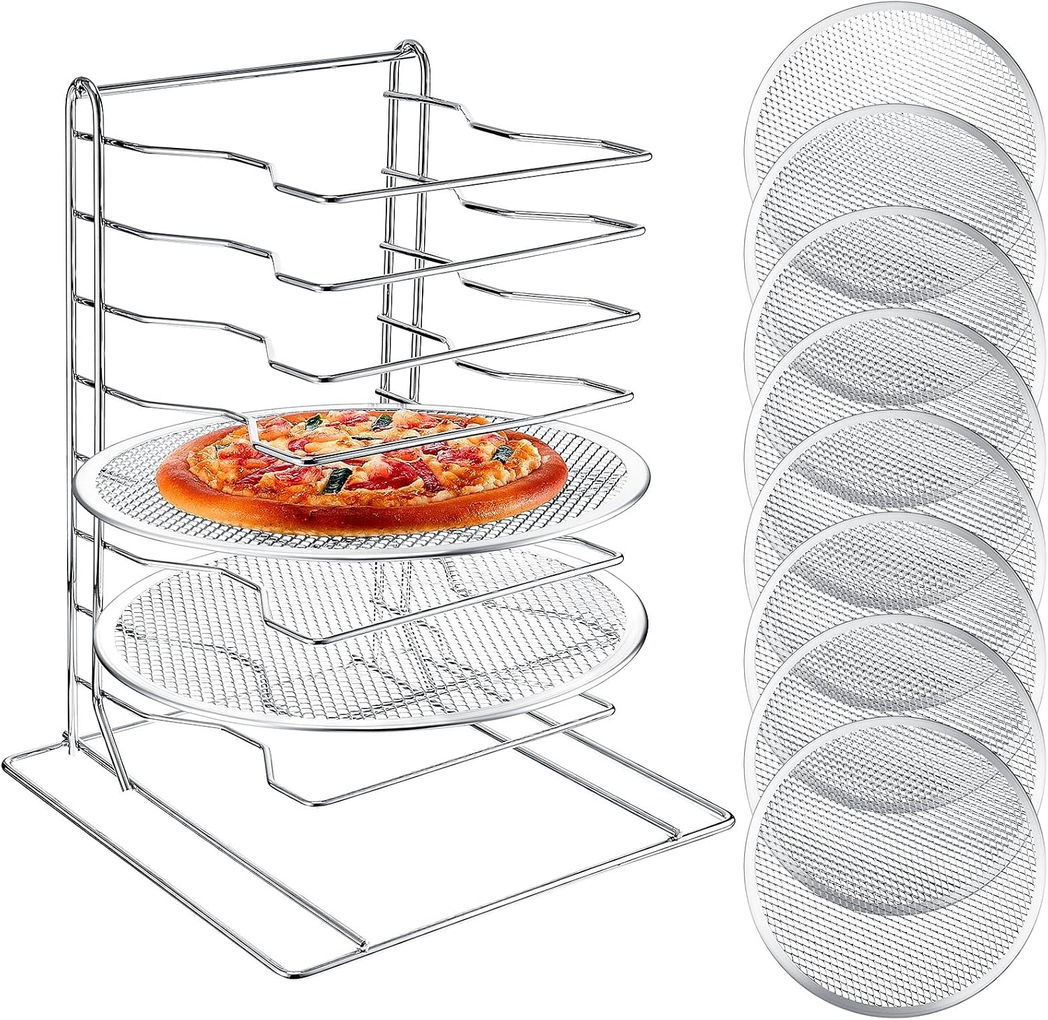 Pizza Rack 8 Tiered Stand With - đánh giá và giá Kitchen Baking Products