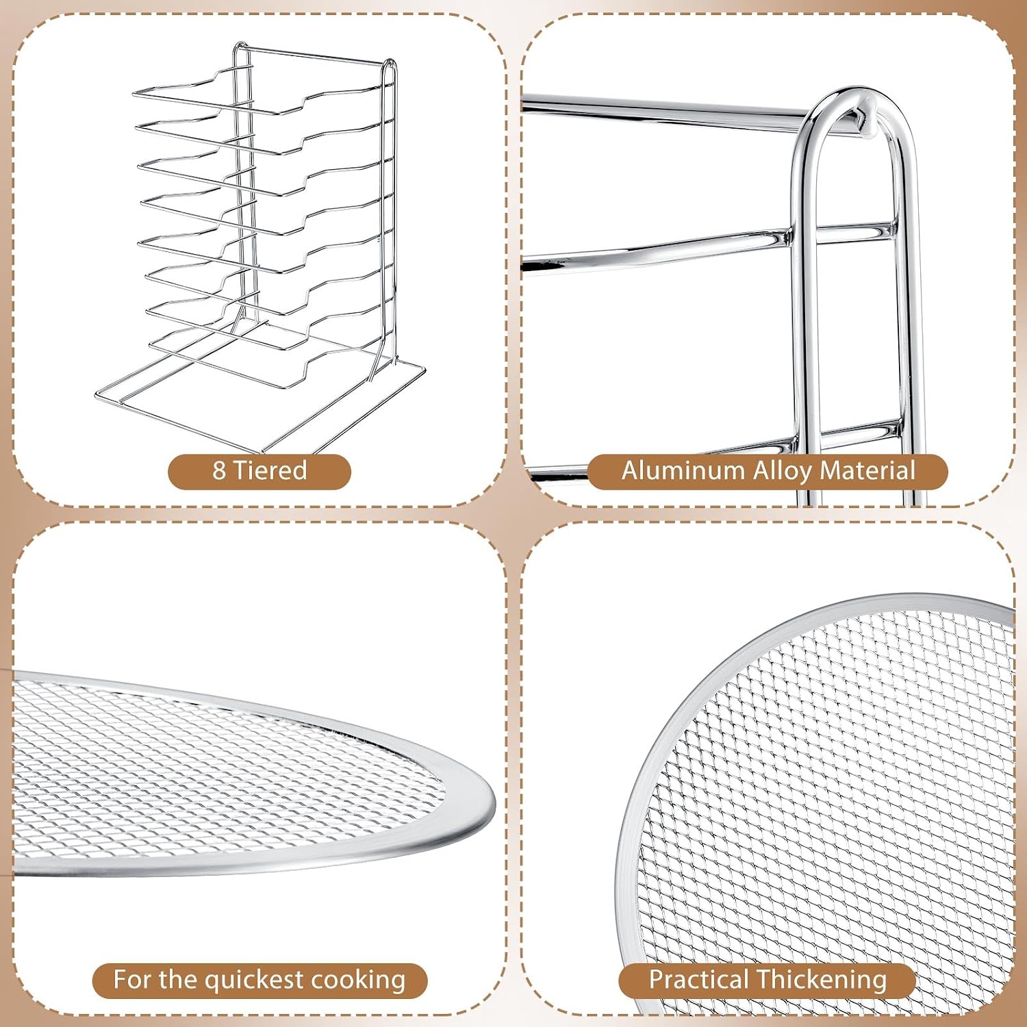 Pizza Rack 8 Tiered Stand With - đánh giá và giá Kitchen Baking Products