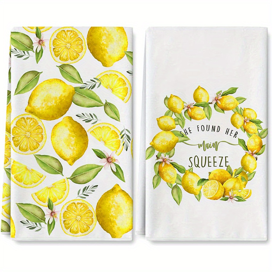 2Pcs, Lemon Wreath Kitchen Tow - đánh giá và giá Kitchen Baking Cloth