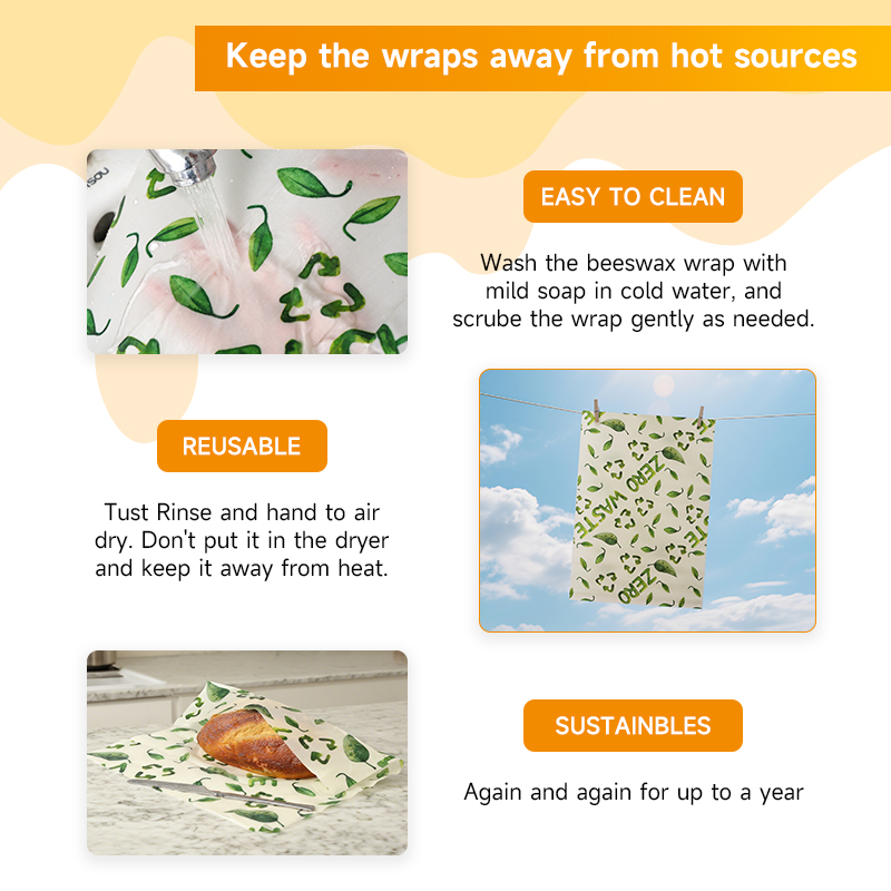 3 Pieces of Beeswax Preservati - đánh giá và giá Kitchen Baking Cloth