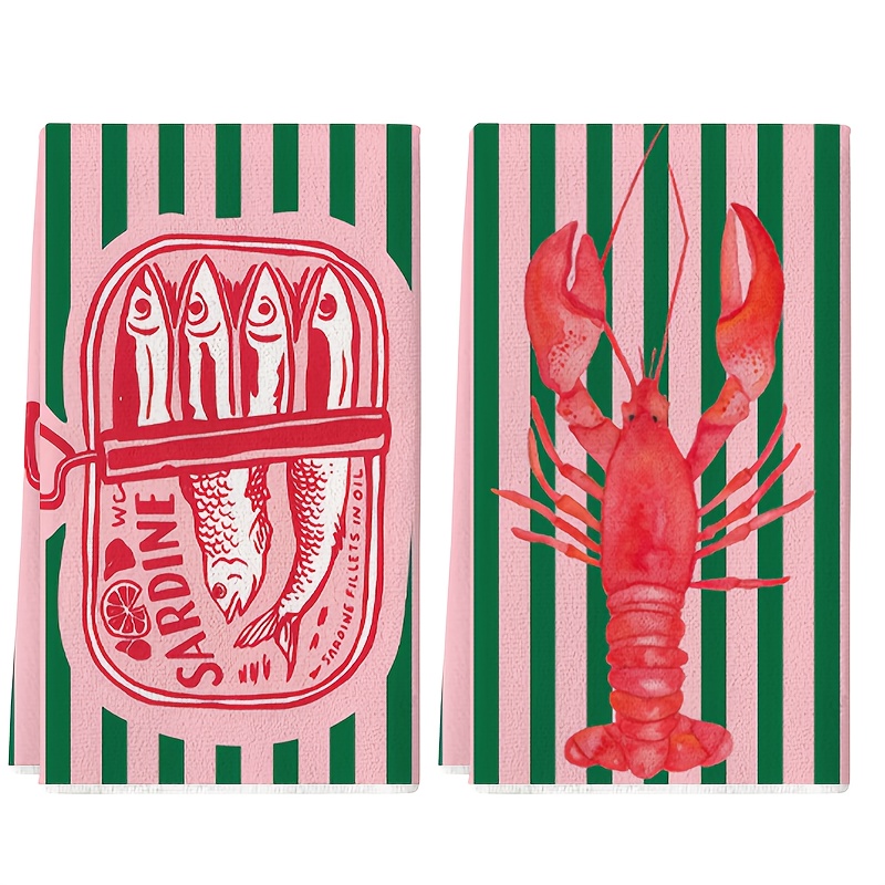 2Pcs, American Retro Striped S - đánh giá và giá Kitchen Baking Cloth