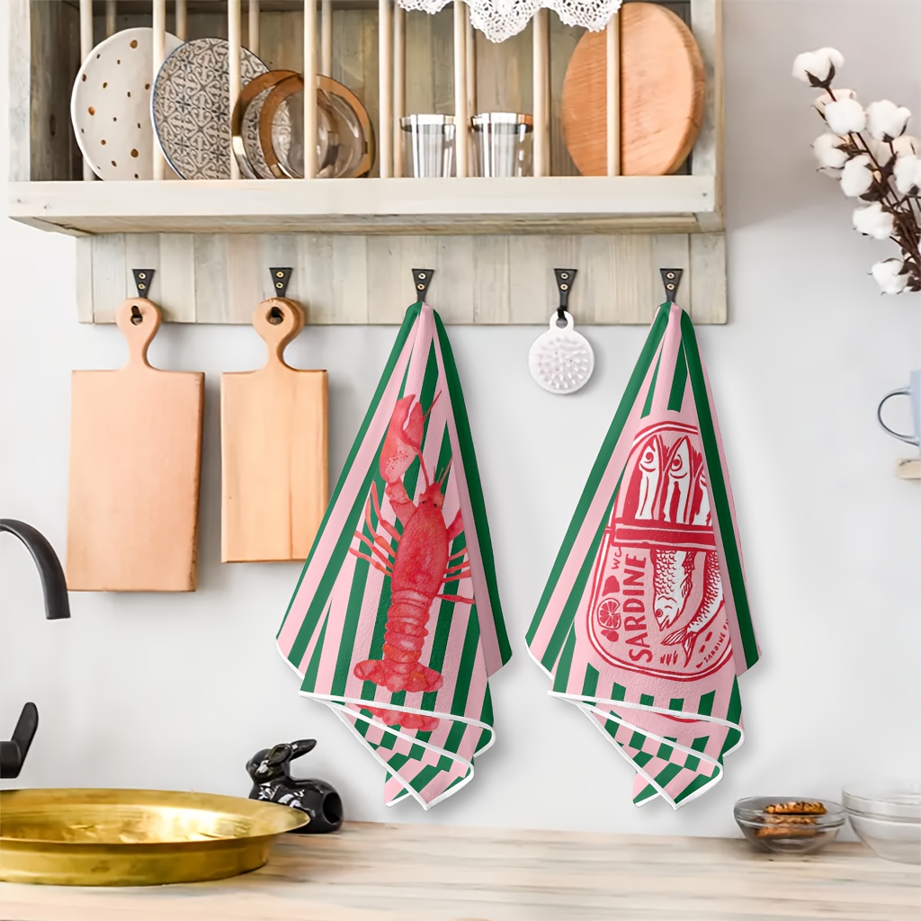 2Pcs, American Retro Striped S - đánh giá và giá Kitchen Baking Cloth