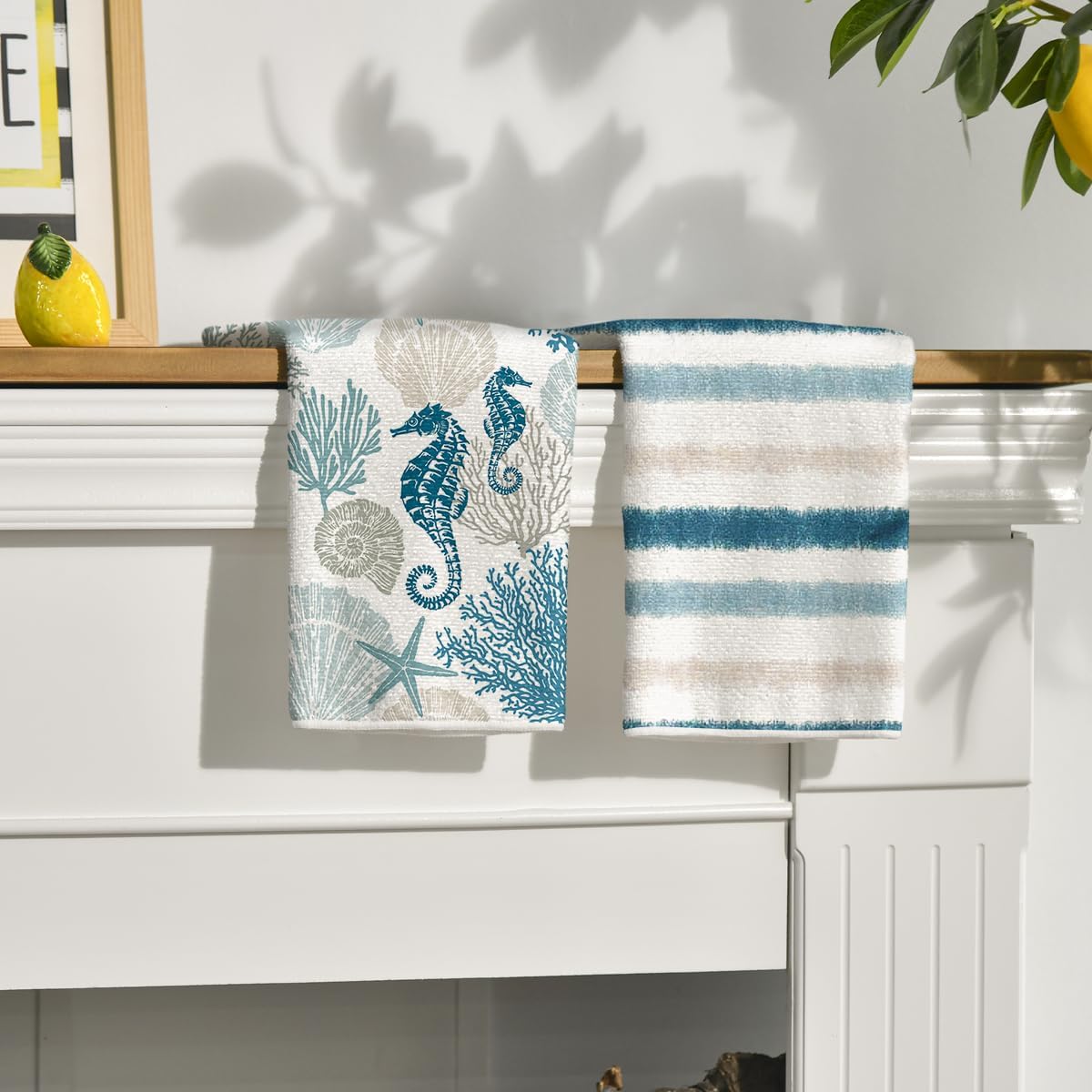 4Pcs, Striped Coral Seahorse S - đánh giá và giá Kitchen Baking Cloth