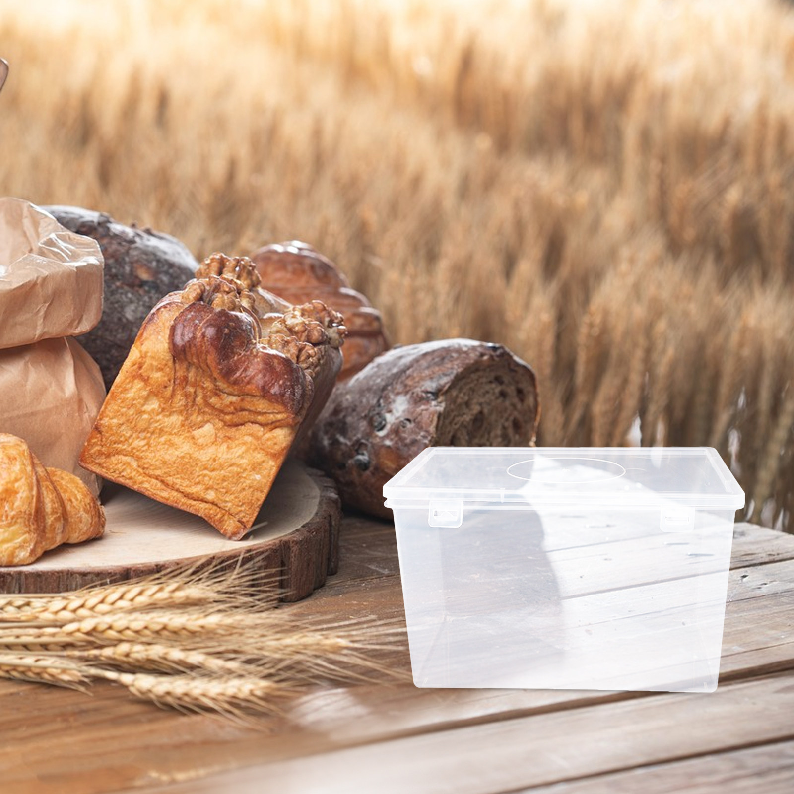 Clear Airtight Bread Box for K - đánh giá và giá Kitchen Baking Pantry