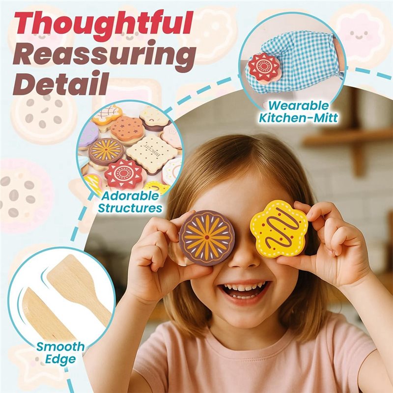 WOWFU-Wooden Cookie Play Food  - đánh giá và giá Baking Kitchen Kids