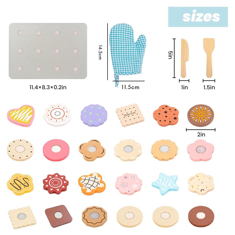 WOWFU-Wooden Cookie Play Food  - đánh giá và giá Baking Kitchen Kids