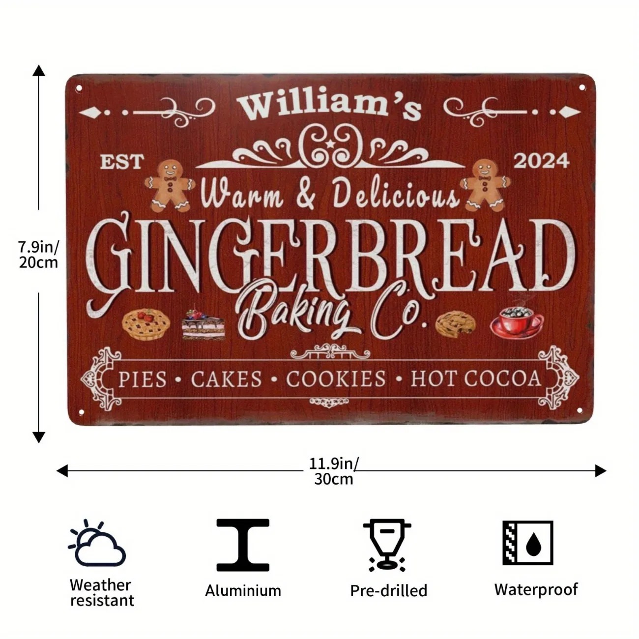 1pc Personalized Gingerbread B - đánh giá và giá Kitchen Baking Area