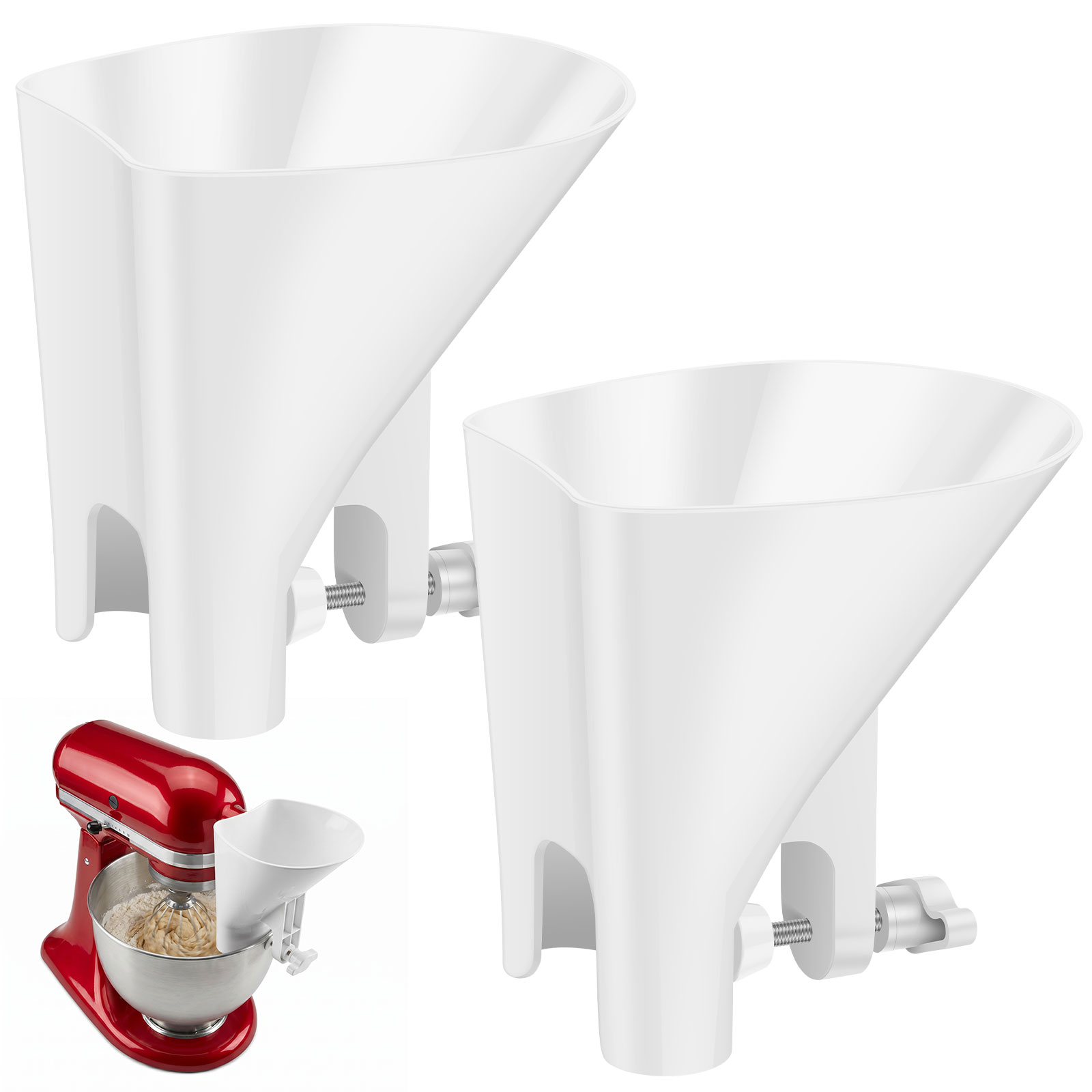 Spill Proof Flour Funnel for 4 - đánh giá và giá Kitchen Baking Mixer