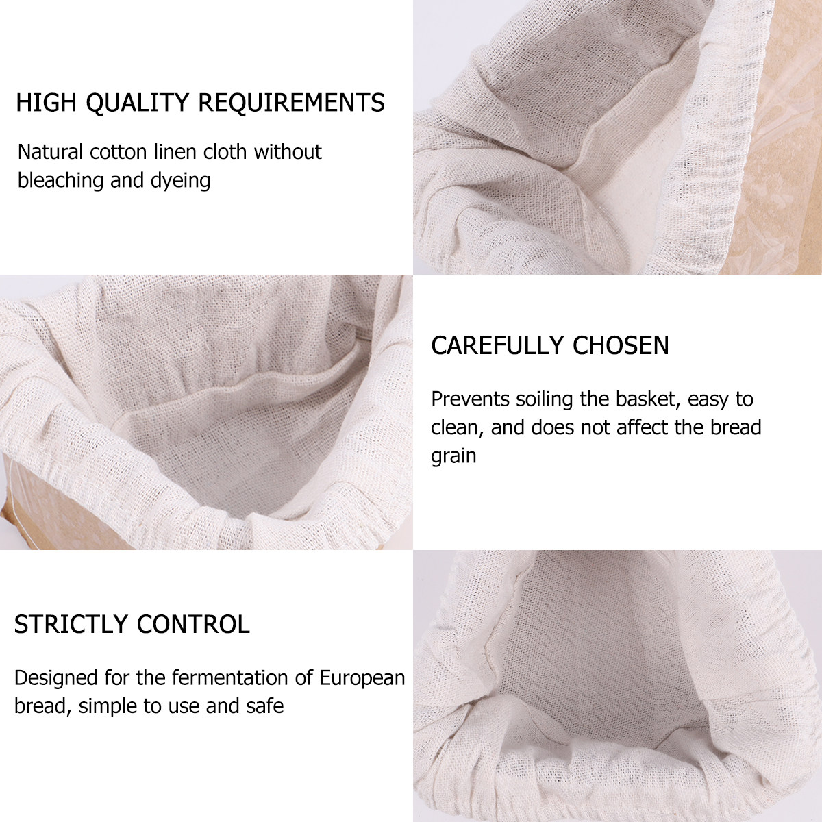 2Pcs Bread Basket Cloth Cover  - đánh giá và giá Kitchen Baking Cloth