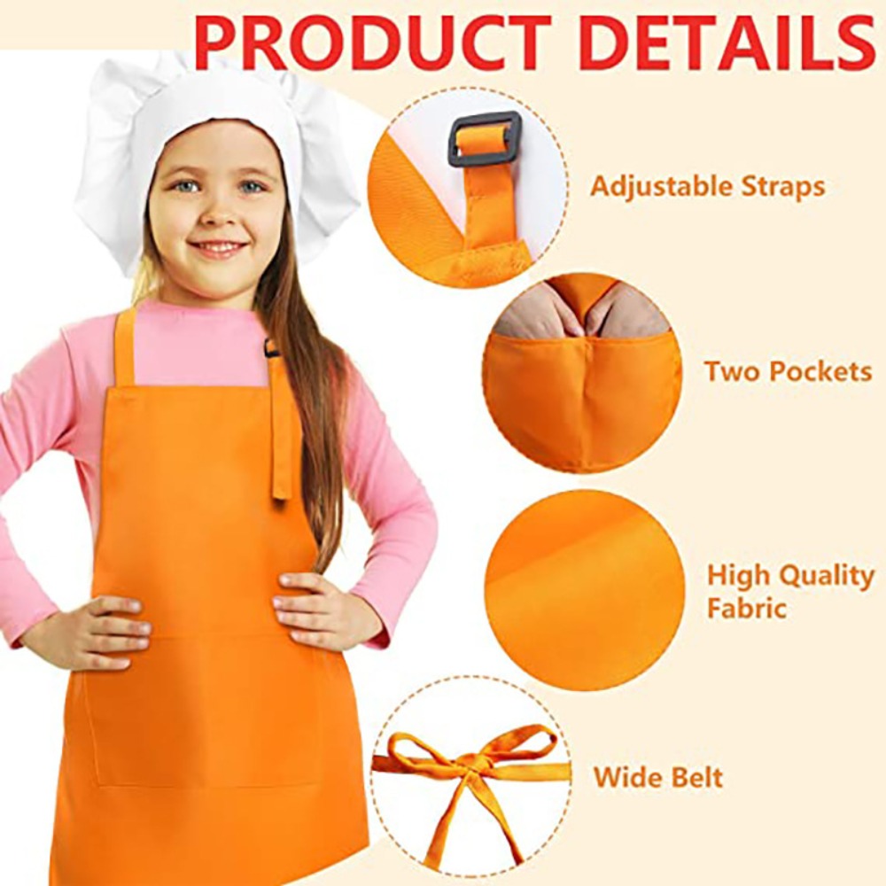 Children Chef Apron Front Pock - đánh giá và giá Baking Kitchen Kids