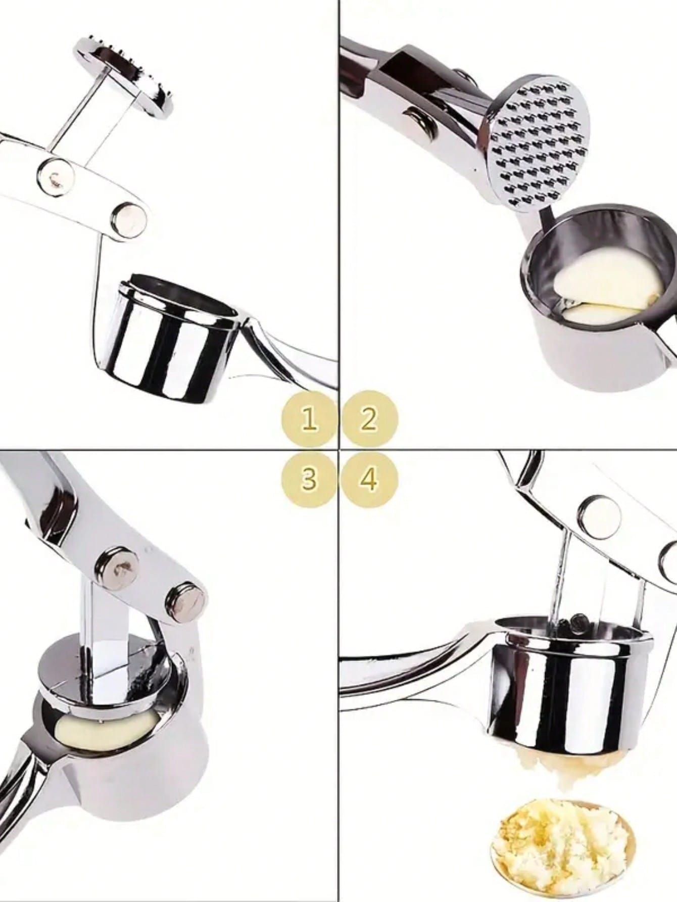 Kitchen Garlic Press Crusher M - đánh giá và giá Kitchen Job