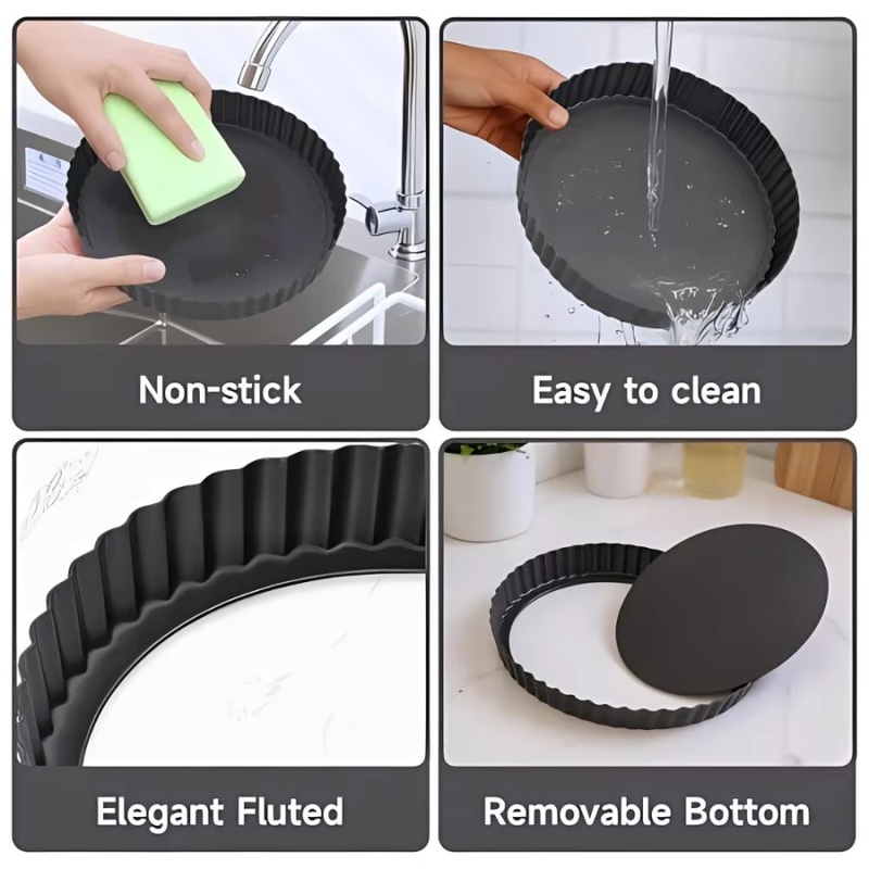 1pc Removable Bottom Fluted Ta - đánh giá và giá Kitchen Baking Products